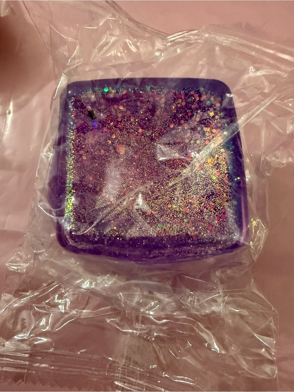 Purple Glitter Resin Trinket Dish